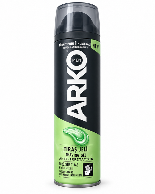 Гель для гоління Arko Men Anti-Irritation 200 мл - Фото 1 Гель для гоління Arko Men Anti-Irritation 200 мл - изображение 1