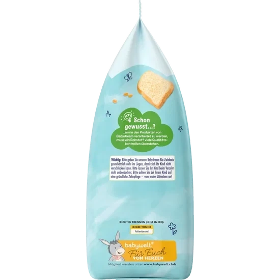 Дитячі сухаріки Babydream Mini Zwieback для дітей з 7 місяців - Фото 3 Дитячі сухаріки Babydream Mini Zwieback для дітей з 7 місяців - изображение 3