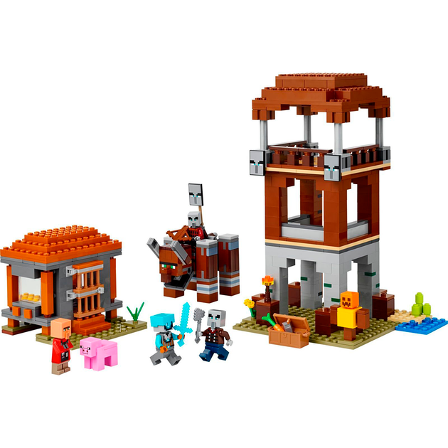 Конструктор LEGO Minecraft Аванпост разбойников и разоритель 665 деталей (21278) - изображение 3