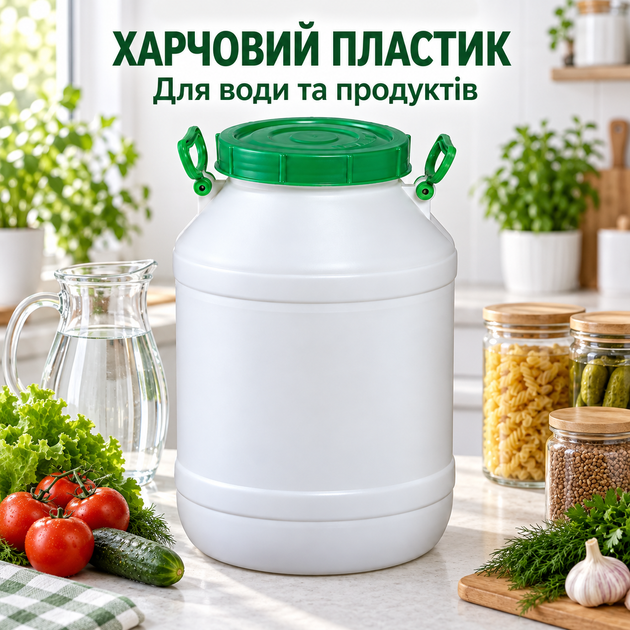Бочка харчова пластикова Леміра 50 л з кришкою та ущільнювальним кільцем, горловина 215 мм - зображення 7