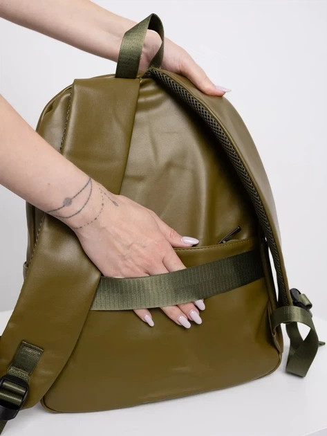 Жіночий міський рюкзак з екошкіри формат А4 16 л Коричневий (арт. 7500) - Фото 8 Жіночий міський рюкзак з екошкіри формат А4 16 л Коричневий (арт. 7500) - зображення 8