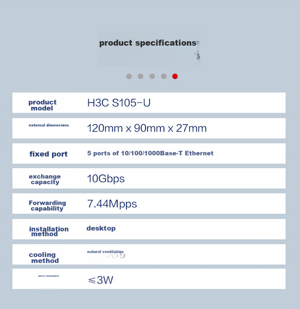 Комутатор H3C S105-U гігабітний на 5 портів з живленням Type-C некерований - зображення 9