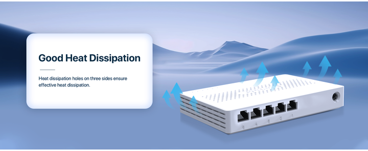 Коммутатор Tenda SE105 на 5 портов 2.5G для дома и NAS - Фото 8 Коммутатор Tenda SE105 на 5 портов 2.5G для дома и NAS - изображение 8