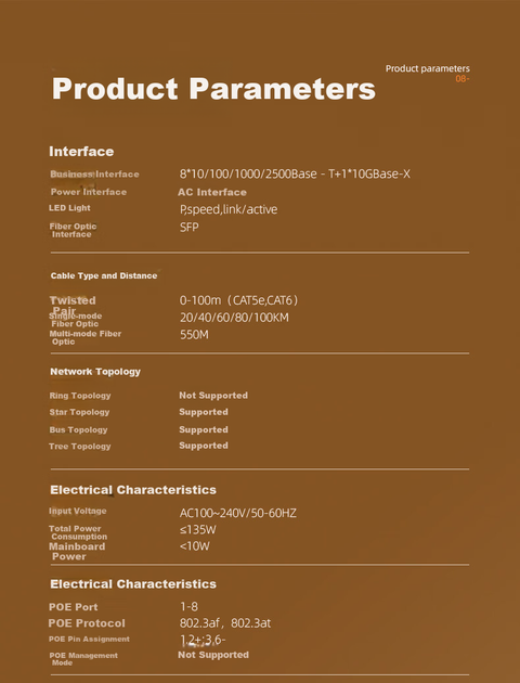 Коммутатор KeepLINK KP-9000 8-портовый PoE 2.5G с гигабитным аплинком, 135 Вт - изображение 7