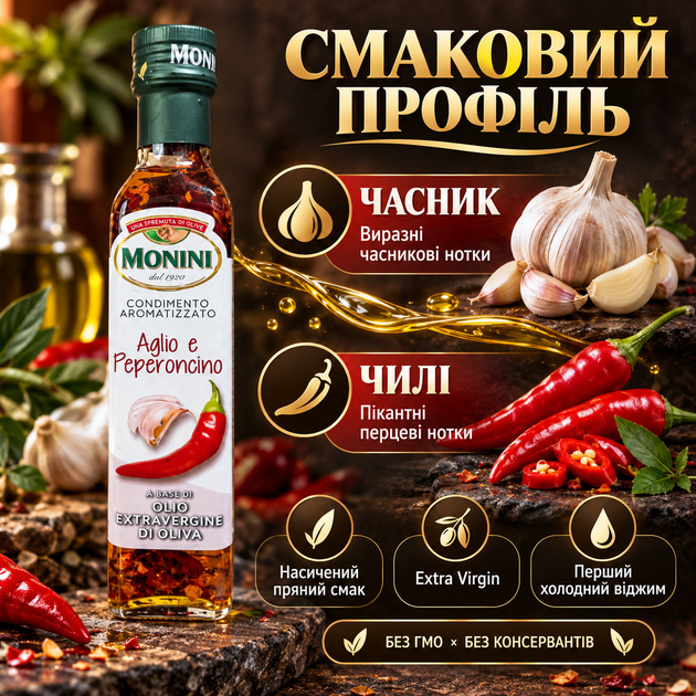 Оливкова олія Extra Virgin 250 мл першого холодного віджиму олія з часником і перцем чилі ароматизована олія для м’яса гриля маринаду пасти піци та овочів - Фото 2 Оливкова олія Extra Virgin 250 мл першого холодного віджиму олія з часником і перцем чилі ароматизована олія для м’яса гриля маринаду пасти піци та овочів - зображення 2