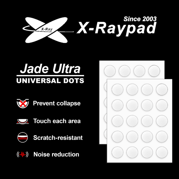 Глайды точки для мыши X-Raypad Jade Ultra Универсальные 6,5 мм - Фото 1 Глайды точки для мыши X-Raypad Jade Ultra Универсальные 6,5 мм - изображение 1
