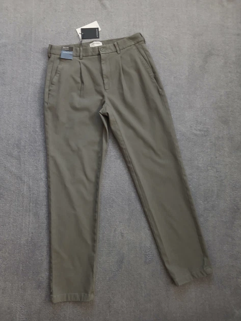 Чоловічі брюки чінос Autograph (M&S) Tapered Fit р. 32/31 оливкові/хакі - Фото 2 Чоловічі брюки чінос Autograph (M&S) Tapered Fit р. 32/31 оливкові/хакі - зображення 2