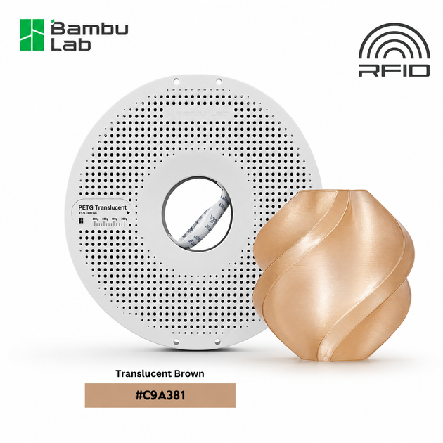 Филамент (пластик для 3D-принтера) Bambu Lab PETG Translucent Brown (32800) 1,75 мм 1 кг - изображение 7