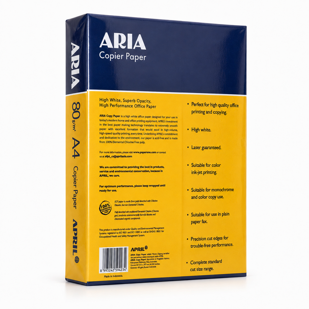 Папір офісний APRIL ARIA A4 80 г/м2, 500 аркушів, білий - зображення 3