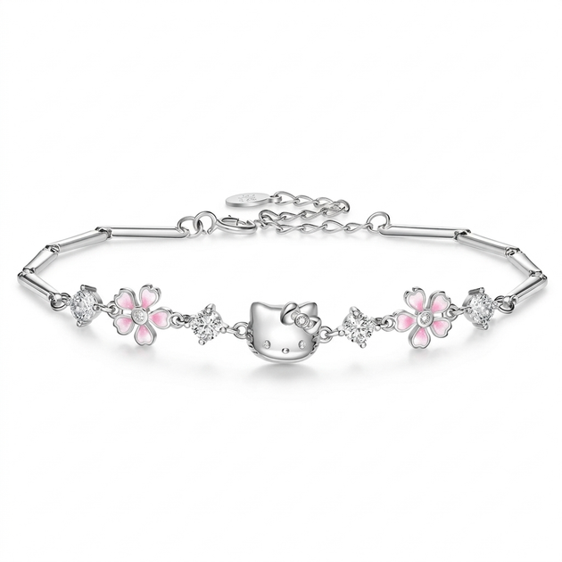 Браслет Chaosehui Sanrio Hello Kitty 6029 из чистого серебра, женский - Фото 1 Браслет Chaosehui Sanrio Hello Kitty 6029 из чистого серебра, женский - изображение 1