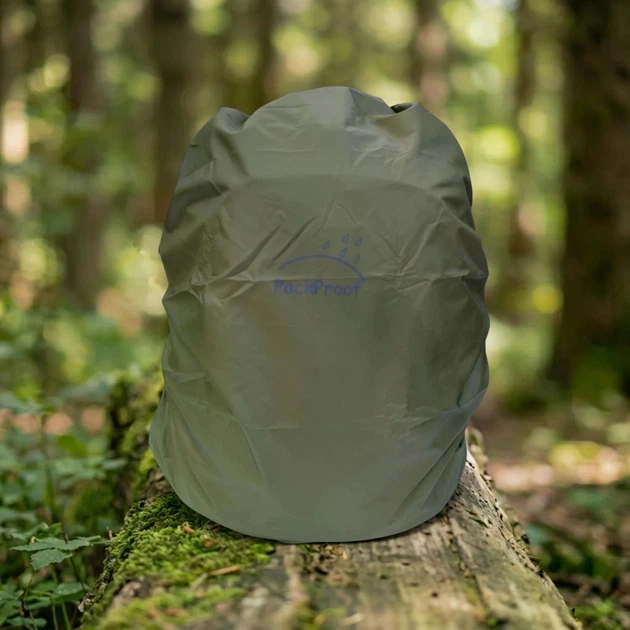 Чехол для рюкзака 35л PackProof накидка на рюкзак Олива - изображение 2