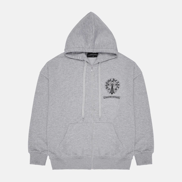 Мужская Кофта Зип-Худи Chrome Hearts Zip-Hoodie Серый 2026 S - Фото 1 Мужская Кофта Зип-Худи Chrome Hearts Zip-Hoodie Серый 2026 S - изображение 1