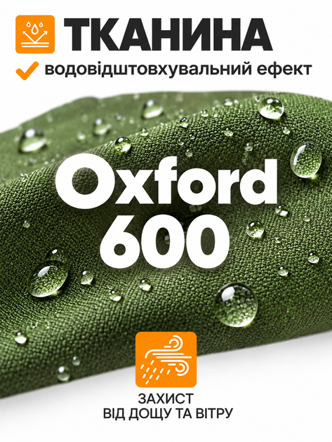 Розкладачка Ranger Military Steel, похідне ліжко 189×72,5 см, сталева рама, Oxford 600D, до 120 кг, зелена - изображение 5