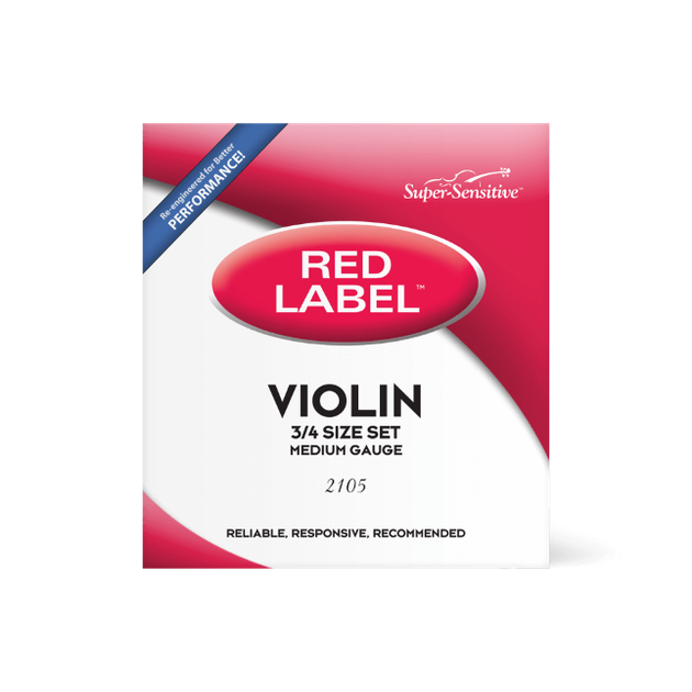 Струни для скрипки D'Addario Super Sensitive 2105 Red Label Violin String Set - 3/4 Size - Фото 1 Струни для скрипки D'Addario Super Sensitive 2105 Red Label Violin String Set - 3/4 Size - зображення 1