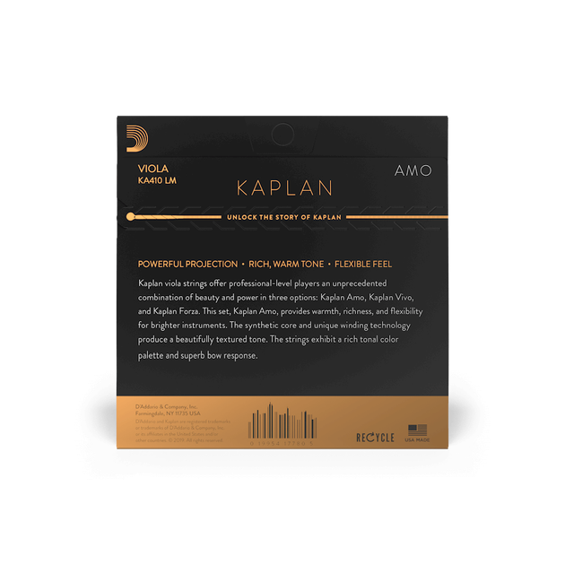 Струни для альта D'Addario KAPLAN AMO VIOLA STRING SET Long Scale Medium Tension - Фото 3 Струни для альта D'Addario KAPLAN AMO VIOLA STRING SET Long Scale Medium Tension - зображення 3