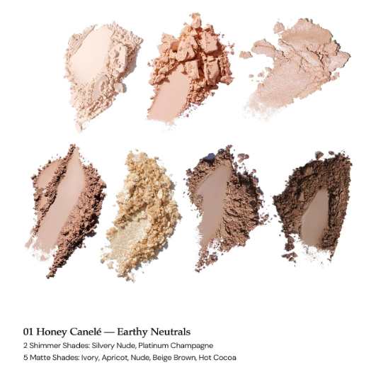 Багатофункціональна палетка тіней Flower Knows Strawberry Cupid Collection відтінок 01 Honey Canelé—Earthy Neutrals - зображення 2