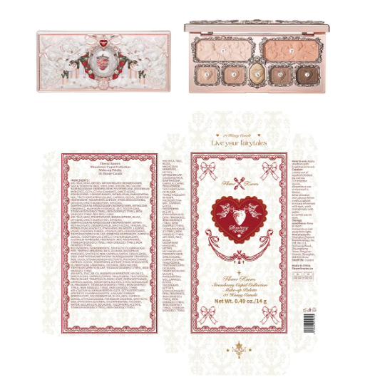 Багатофункціональна палетка тіней Flower Knows Strawberry Cupid Collection відтінок 01 Honey Canelé—Earthy Neutrals - зображення 7