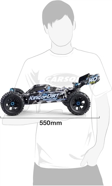 Радиоуправляемый автомобиль Carson 1:8 King of Dirt Buggy 4S RTR (500409063) - Фото 3 Радиоуправляемый автомобиль Carson 1:8 King of Dirt Buggy 4S RTR (500409063) - изображение 3