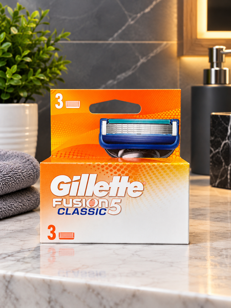 Змінні картриджі для гоління (леза касети) чоловічі Gillette Fusion5 3 шт - Фото 1 Змінні картриджі для гоління (леза касети) чоловічі Gillette Fusion5 3 шт - изображение 1