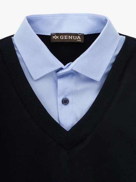 Сорочка однотонна для хлопчика GENUA 2610/3 128 см Блакитний shop (2000999712319) - Фото 2 Сорочка однотонна для хлопчика GENUA 2610/3 128 см Блакитний shop (2000999712319) - изображение 2