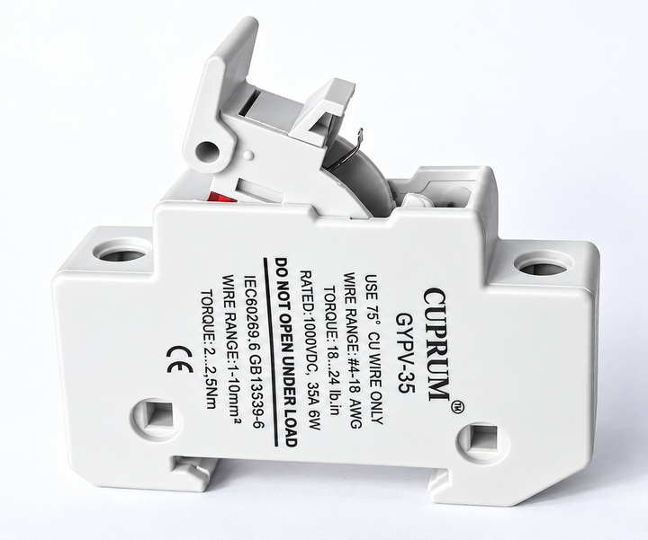 Держатель предохранителя DC1000V 1038 до 35А 1p с подсветкой - Фото 1 Держатель предохранителя DC1000V 1038 до 35А 1p с подсветкой - изображение 1