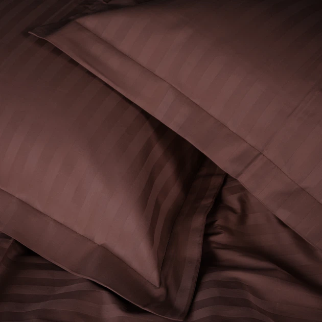Простынь Satin Stripe 30-0006 Dark Brown 200*220 - изображение 4