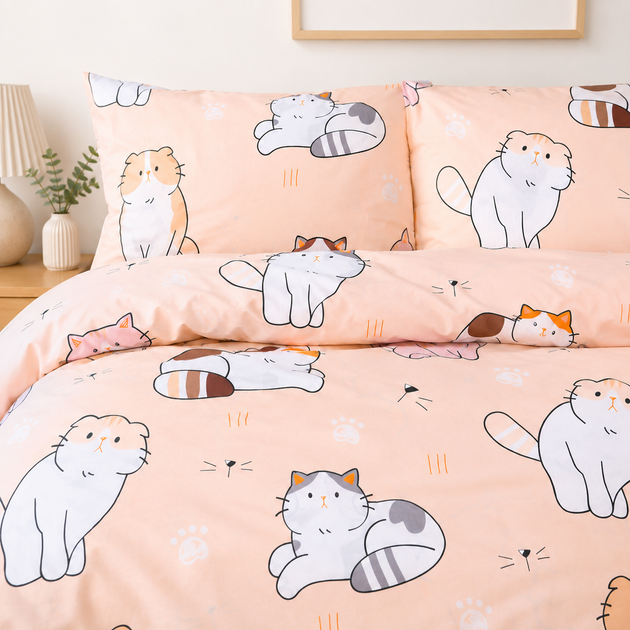 Простынь Ranforce Elite 17-0665 Cream Kittens 150*220 - изображение 4