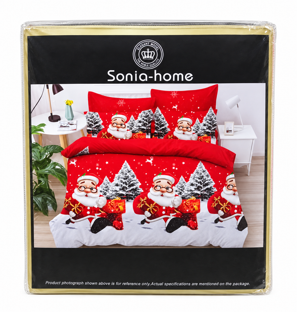 Постільна білизна Soni-Home сатин 200х230, Новорічна - Фото 2 Постільна білизна Soni-Home сатин 200х230, Новорічна - зображення 2