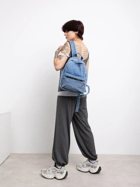 Джинсовий рюкзак Denim Style Світло-синій (арт. 8201) - зображення 7