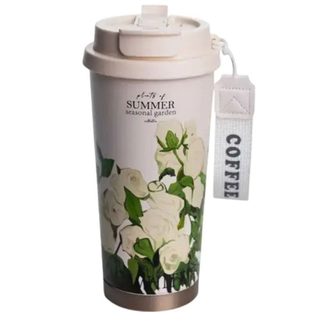 Термокружка Romantic White Rose, 500 мл. - Фото 1 Термокружка Romantic White Rose, 500 мл. - изображение 1