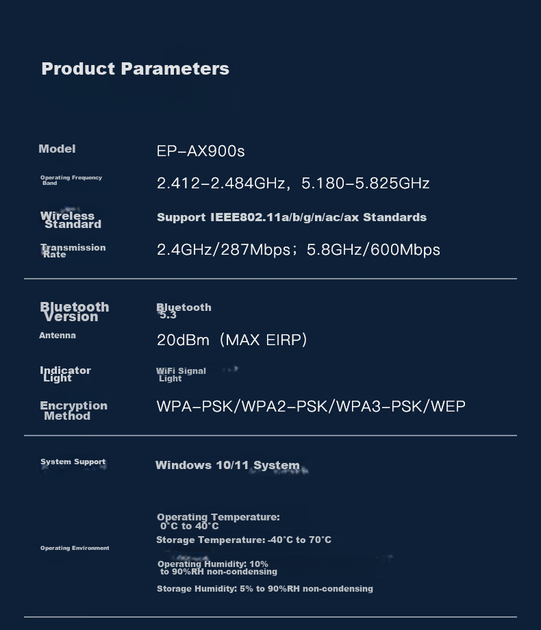 Wi-Fi/Bluetooth адаптер EDUP EP-AX900S WiFi6 / AX900 / Bluetooth 5.3 / Два діапазони / OFDMA / MU-MIMO / USB - Фото 11 Wi-Fi/Bluetooth адаптер EDUP EP-AX900S WiFi6 / AX900 / Bluetooth 5.3 / Два діапазони / OFDMA / MU-MIMO / USB - зображення 11