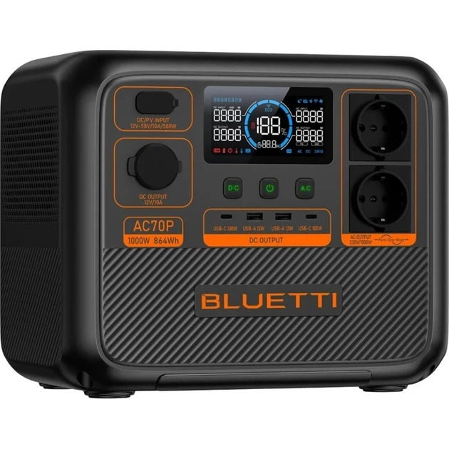 Зарядна станція Bluetti AC70P (1000W/864Wh) - зображення 2