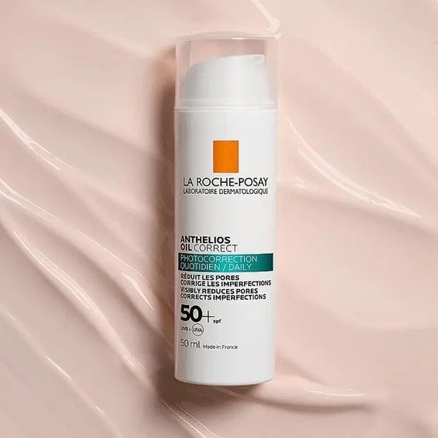 Сонцезахисний коригувальний гель крем La Roche-Posay Anthelios Oil Correct SPF 50+ 50 мл - Фото 1 Сонцезахисний коригувальний гель крем La Roche-Posay Anthelios Oil Correct SPF 50+ 50 мл - зображення 1