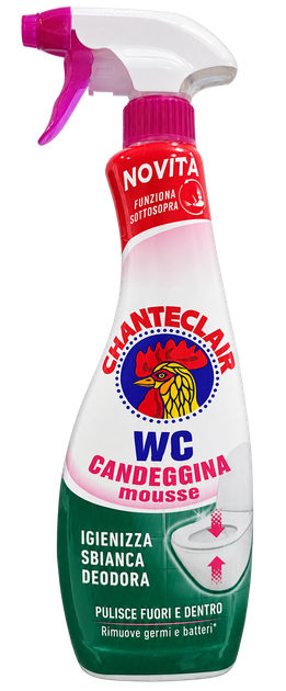 Пена для чистки унитазов Chanteclair WC CandeGGina Mousse с хлором, 625 мл - Фото 2 Пена для чистки унитазов Chanteclair WC CandeGGina Mousse с хлором, 625 мл - изображение 2