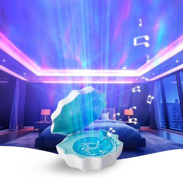 Нічник-колонка у вигляді мушлі з Bluetooth, акумуляторний LED-світильник, музичний нічник для дому - изображение 9
