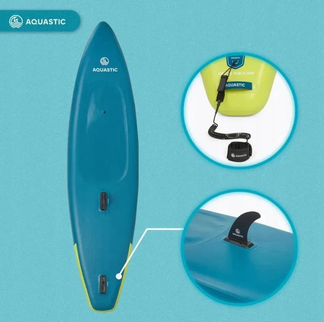Надувний каяк-SUP AQUASTIC Raglan 11'2 240 см, гібрид 2в1, до 120 кг, з веслом і сидінням зелений (2000188292) - зображення 5
