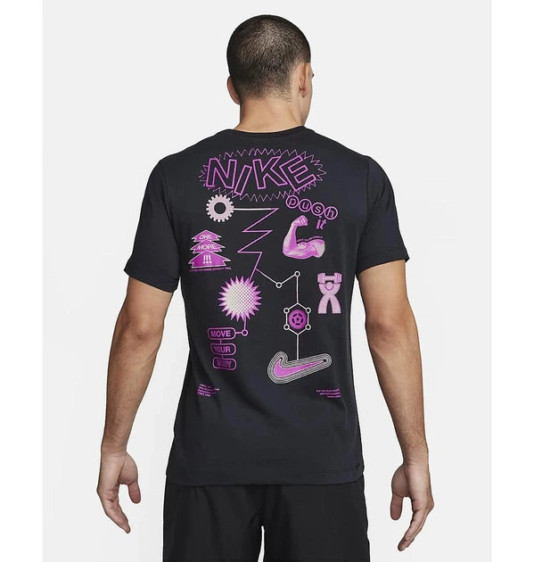 Футболка мужская Nike Dri-Fit Black XL Черный FQ3892-010 - Фото 4 Футболка мужская Nike Dri-Fit Black XL Черный FQ3892-010 - изображение 4
