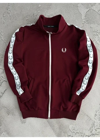 Олімпійка чоловіча Fred Perry з лампасами . Бордо S - Фото 1 Олімпійка чоловіча Fred Perry з лампасами . Бордо S - зображення 1