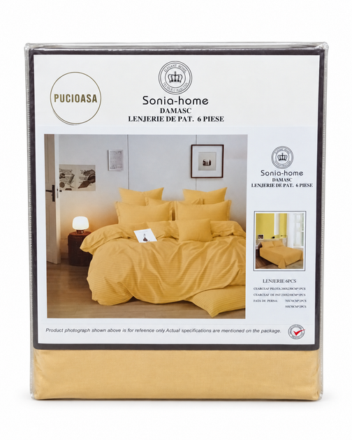 Постельное белье Sonia-Home "Damask" страйп (1см) 200х230, 4 наволочки - изображение 2