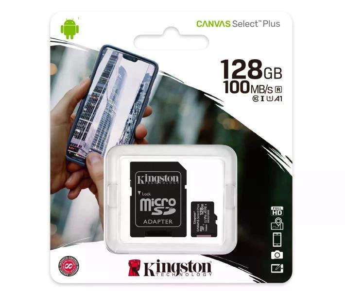 Карта пам'яті microSD 128 ГБ Class 10 UHS-I, швидкісна карта пам'яті для смартфона, камери та планшета - Фото 2 Карта пам'яті microSD 128 ГБ Class 10 UHS-I, швидкісна карта пам'яті для смартфона, камери та планшета - зображення 2