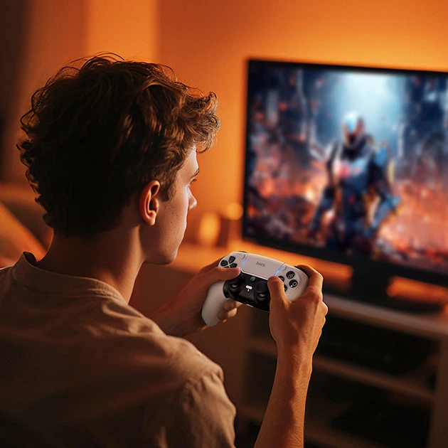 Геймпад беспроводной HOCO GA32 Dragon PS5 wireless gamepad White - изображение 4