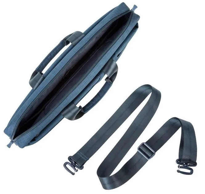 Сумка для ноутбука 15.6" RivaCase 8335 Blue синя водоотталкивающая противоударная с ремнем на плечо (8335-BLU-Case) - Фото 4 Сумка для ноутбука 15.6" RivaCase 8335 Blue синя водоотталкивающая противоударная с ремнем на плечо (8335-BLU-Case) - изображение 4