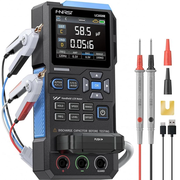 Тестер FNIRSI LC1020E LCR ESR — измеритель индуктивности, ёмкости, сопротивления, высокоточный мостовой тестер - изображение 8