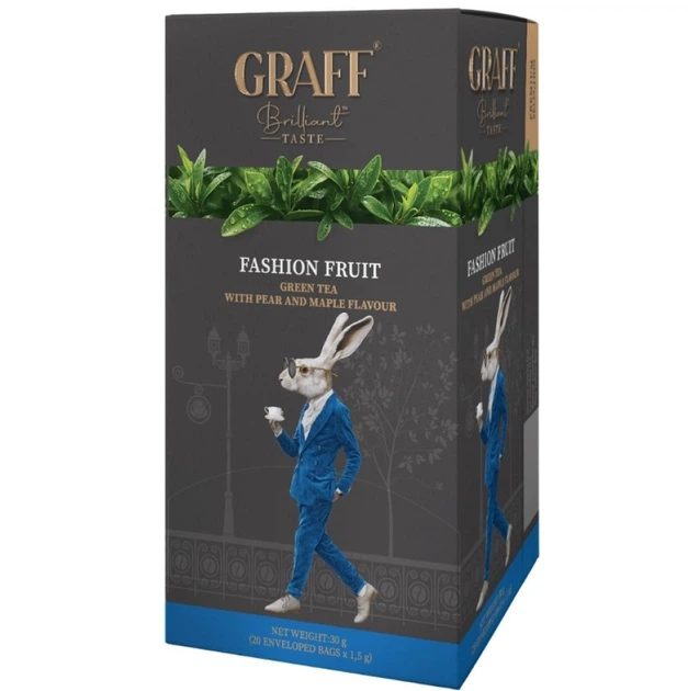 Чай зеленый Graff Fashion Fruit «Модный фрукт», 30 г (20 пакетиков) - Фото 1 Чай зеленый Graff Fashion Fruit «Модный фрукт», 30 г (20 пакетиков) - изображение 1