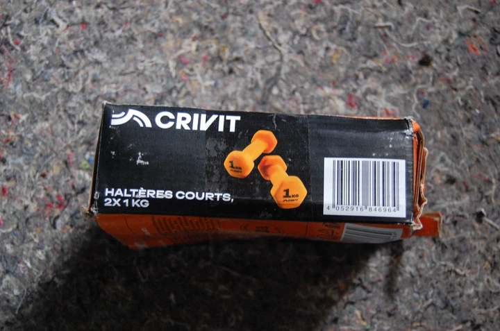 Гантелі вінілові Crivit 2 x 1 кг Orange (RD4835131820250) - Уценка - изображение 10