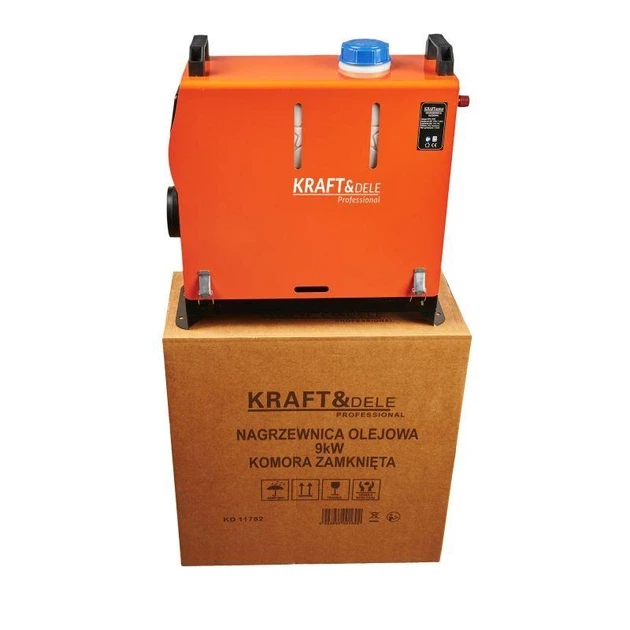 Автономный дизельный обогреватель Kraft&Dele KD11782 9 кВт 12 В с пультом ДК и дисплеем для авто, гаража и помещений. - изображение 7