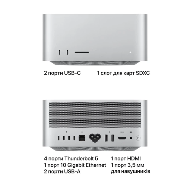 Компьютер Apple Mac Studio M5 Max/32 ядер GPU/36GB/512GB (MHL64UA/A) - Фото 4 Компьютер Apple Mac Studio M5 Max/32 ядер GPU/36GB/512GB (MHL64UA/A) - изображение 4