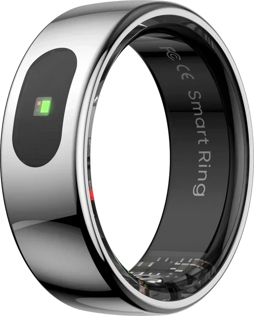 Смарт-кільце Smart Ring 7 R08+ 17,3-17,5 мм із кейсом для заряджання, сріблясте - зображення 2