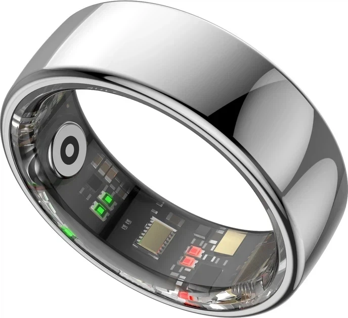 Смарт-кільце Smart Ring 7 R08+ 17,3-17,5 мм із кейсом для заряджання, сріблясте - зображення 3