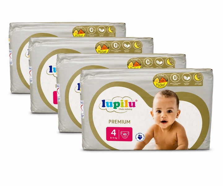 Підгузки памперси Lupilu Premium Розмір 4 (8-16 кг) 184 шт набір 4 упаковки по 46 шт - изображение 3